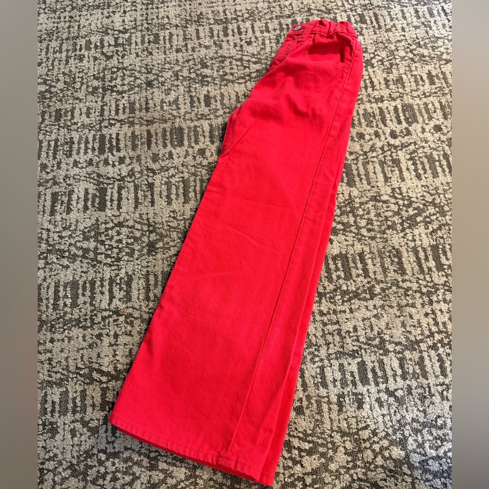 Girls, baggy, red jeans